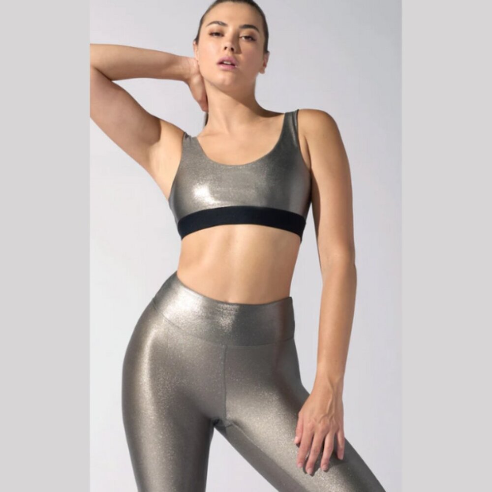 NWT Heroine Sport Marvel Sports Bra & Legging Set Platinum